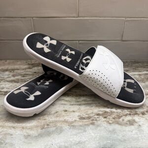 Under Armour Men's Ignite 6 Slide Sandal Size 13 White 4D-Foam